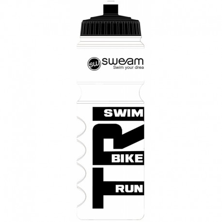 Bidon SWEAMS TRI Swim Bike Run - 750ml - White Black 