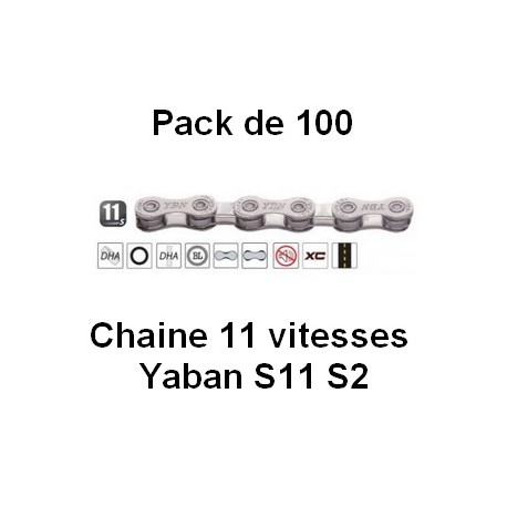 PACK 100 Chaines 11 vitesses YABAN S11 S2
