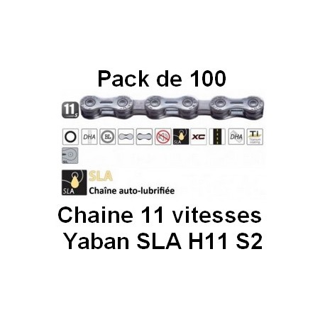PACK 100 Chaines 11 vitesses Yaban SLA H11 S2