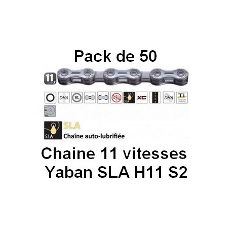 PACK 50 Chaines 11 vitesses Yaban SLA H11 S2
