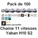 Pack 100 Chaines 10 vitesses Yaban SLA H10 S2