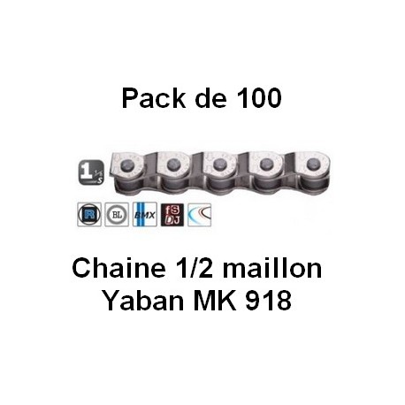 Pack 100 Chaines Yaban 1/2 Maillon 1/2" x 1/8" MK 918