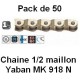 Pack 50 Chaines Yaban 1/2 Maillon MK 918 N 1/2" x 3/32"