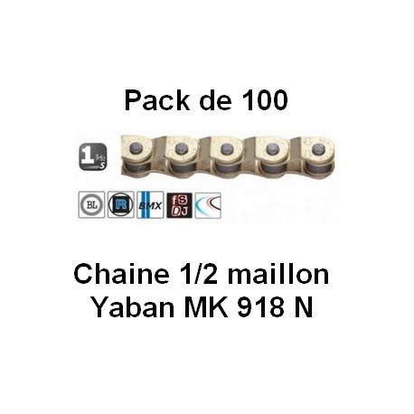 Pack 100 Chaines Yaban 1/2 Maillon MK 918 N 1/2" x 3/32"