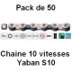 Pack 50 Chaines 10 vitesses Yaban S10