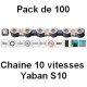 Pack 100 Chaines 10 vitesses Yaban S10