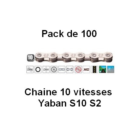 Pack 100 Chaines 10 vitesses Yaban S10 S2