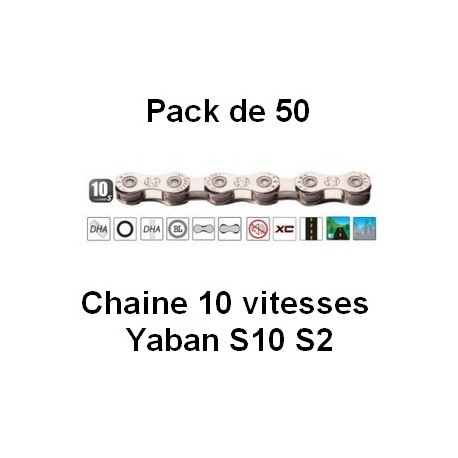 Pack 50 Chaines 10 vitesses Yaban S10 S2