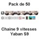 Pack 50 Chaines 9 vitesses Yaban S9