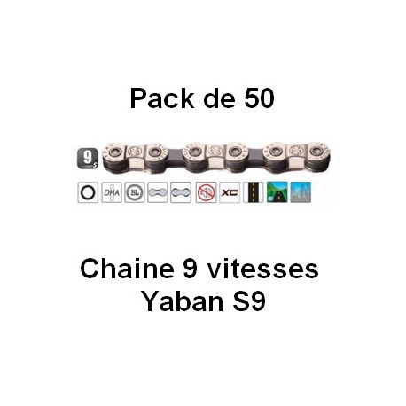 Pack 50 Chaines 9 vitesses Yaban S9