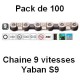 Pack 100 Chaines 9 vitesses Yaban S9