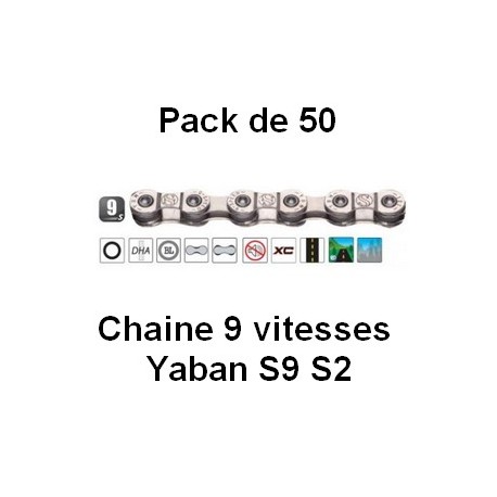 Pack 50 Chaines 9 vitesses Yaban S9 S2