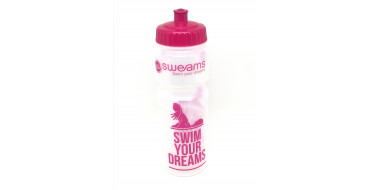 Bidon SWEAMS Swim your dreams - 750ml - Clear Pink