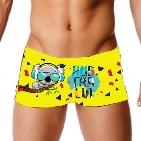 Boxer Natation Sweams KOALA AUSTRALIA Neon Yellow 