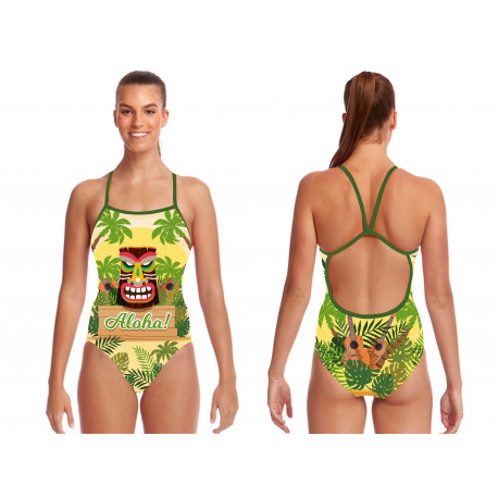 SWEAMS HAWAI TIKI - Maillot femme 1 piece bretelles fines