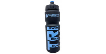 Bidon SWEAMS TRI Swim Bike Run - Black Matt BLUE - 750ml