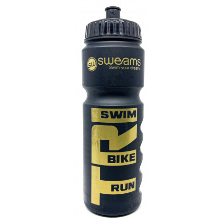 Bidon SWEAMS TRI Swim Bike Run - 750ml - Black Matt - GOLD