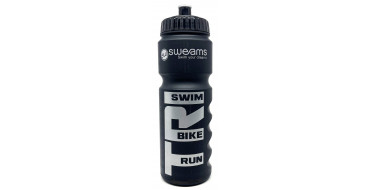 Bidon SWEAMS TRI Swim Bike Run - Black Matt SILVER - 750ml 
