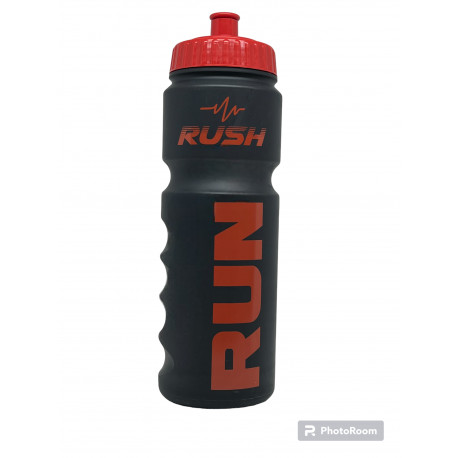 Bidon RUSH RUN - Black Matt RED - 750ml 