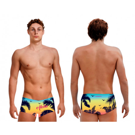 SWEAMS TRUNKS ALOHA YELLOW - Boxer Natation Homme