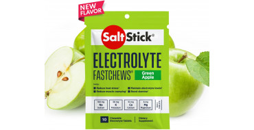 Pastilles electrolyte à croquer SALTSTICK Fastchew - Saveur Pomme Verte - 10 pastilles