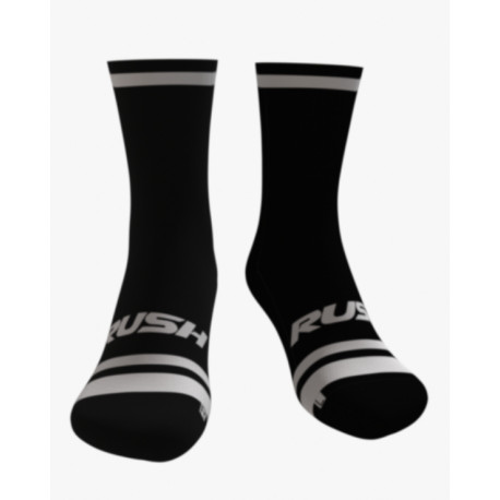 RUSH SOCKS TRI BLACK -WHITE - Socquettes Cyclisme,Triathlon