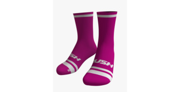 RUSH SOCKS UNICOLOR 2025 - FUCHSIA -WHITE  Socquettes Cyclisme,Triathlon