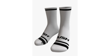 RUSH SOCKS UNICOLOR 2025 WHITE - BLACK - Socquettes Cyclisme,Triathlon