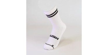 RUSH Short SOCKS WHITE - BLACK - Socquettes Cyclisme, Triathlon
