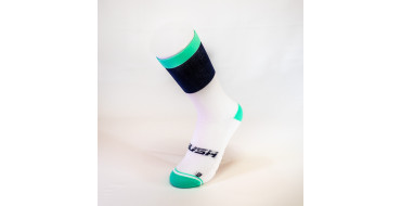 RUSH Med SOCKS NAVY BLUE - LIGHT GREEN - Socquettes Cyclisme, Triathlon