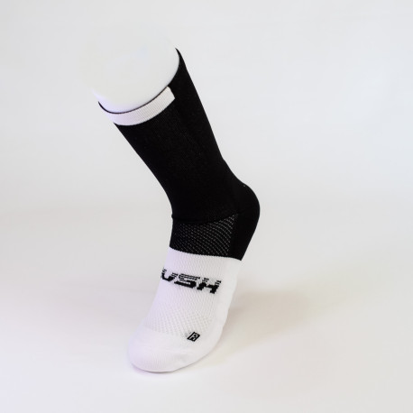 RUSH Med SOCKS BLACK - WHITE - Socquettes Cyclisme, Triathlon