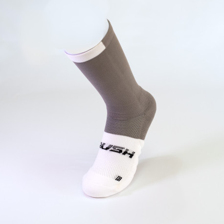 RUSH Med SOCKS METAL - WHITE - Socquettes Cyclisme, Triathlon
