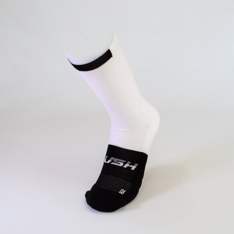 RUSH Med SOCKS WHITE - BLACK - Socquettes Cyclisme, Triathlon