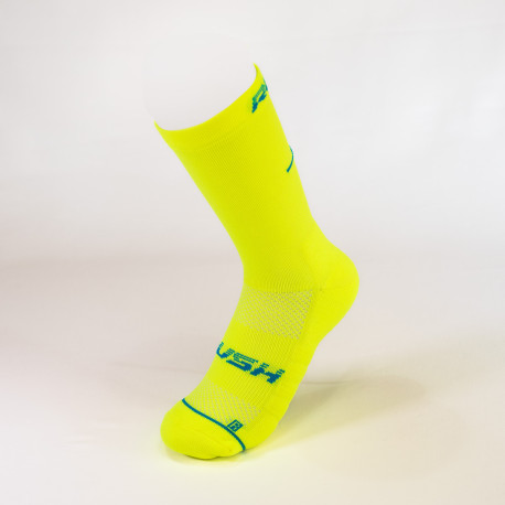 RUSH Med SOCKS YELLOW FLUO - Socquettes Cyclisme, Triathlon