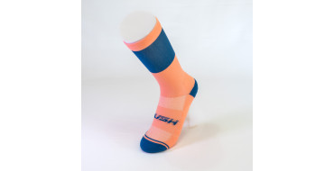 RUSH Med SOCKS SALMON - BLUE - Socquettes Cyclisme, Triathlon