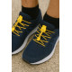 RUSH Lacets running FastLace striped Sand Yellow - Black