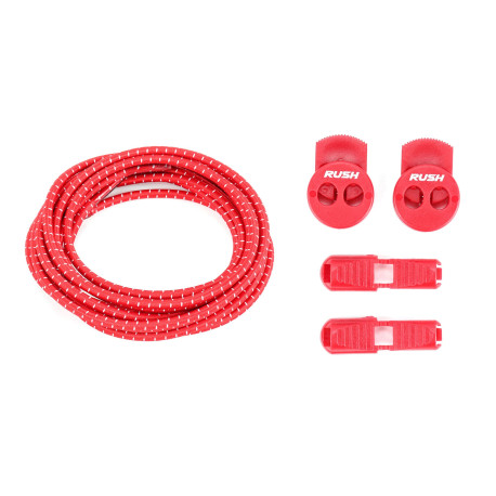 RUSH Lacets running FastLace striped Red - White