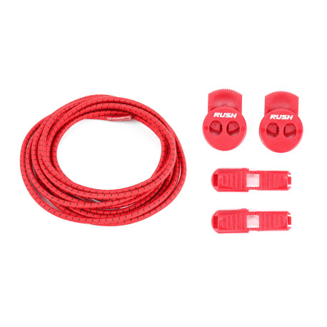 RUSH Lacets running FastLace striped Red - Black