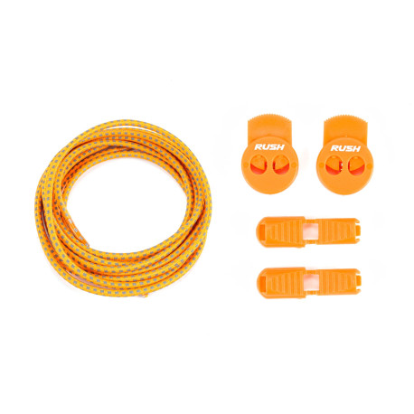 ULTEAM RACE Lacets running FastLace striped Neon Orange - White