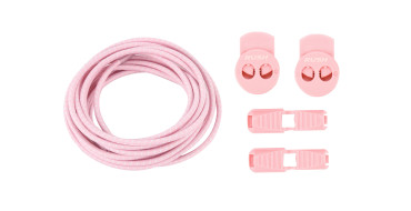 ULTEAM RACE Lacets running FastLace striped Candy Pink - White
