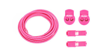 ULTEAM RACE Lacets running FastLace Striped Hot Pink - White 