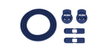 ULTEAM RACE Lacets running FastLace striped Navy Blue - White