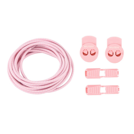 RUSH Lacets running FastLace striped Candy Pink - White