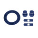 RUSH Lacets running FastLace striped Navy Blue - White