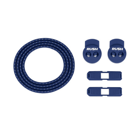 RUSH Lacets running FastLace striped Navy Blue - White