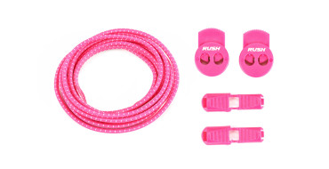 RUSH Lacets running FastLace Striped Hot Pink - White 