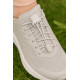 RUSH Lacets running FastLace striped Cool Gray - White