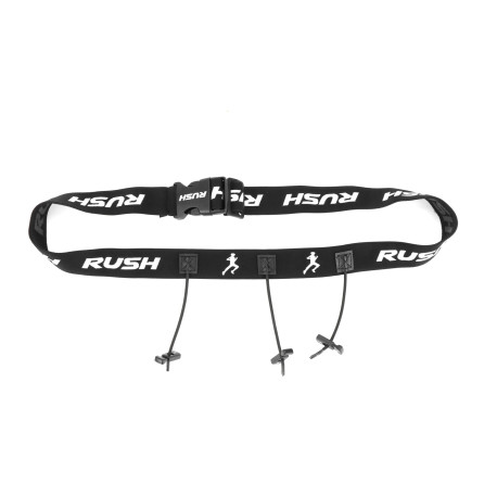 Ceinture porte dossard RUSH Basic Race belt Black avec 3 points 