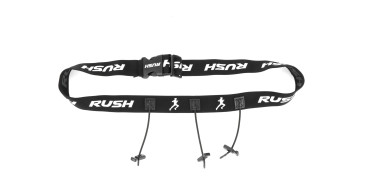 Ceinture porte dossard RUSH Basic Race belt Black avec 3 points 