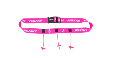 Ceinture porte dossard RUSH Basic Race belt Pink avec 3 points